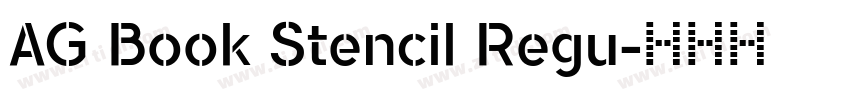 AG Book Stencil Regu字体转换